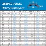 ZDBB 1000 Pcs 18 Size O Ring Kit+18 Size Rubber Washers Assortment Kit for Plumbing Faucet Water Pipe Garden Hose Washers Shower Heads Gasket Repair and Air or Gas Connections
