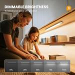 TANSOOL+ 20cm Under Cabinet Kitchen Lights, Motion Sensor Lights Indoor, USB-C Rechargeable LED Wardrobe Lights for Kitchen, Bedroom, Hallway, Stairs - 2 Pack