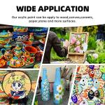 Acrylic Paint Set, 24 x 36 ml Painting Set with 10 Brushes for Canvas, Wood, Paper, Ceramic, Waterproof Paints with Vivid Colour for Artists, Beginners, Children