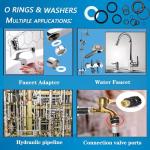 ZDBB 1000 Pcs 18 Size O Ring Kit+18 Size Rubber Washers Assortment Kit for Plumbing Faucet Water Pipe Garden Hose Washers Shower Heads Gasket Repair and Air or Gas Connections
