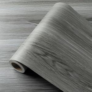 Vinyl Flooring Self Adhesive Floor Planks, Floor Tiles Self Adhesive Waterproof Peel and Stick for Kitchen Bathroom Living Room Dark Grey Wood PVC 30x300cm/Roll