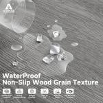 ATOPOSE Self-Adhesive Floor Planks | Wood Effect Peel and Stick Floor Tiles 36-Pack 5.02 m² | Dark Grey | Waterproof and Easy DIY Installation for Living Room Bathroom Kitchen Bedroom