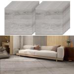 YAYODS 40 Pack Grey Wood Effect Floor Tile Vinyl Flooring, 30x30cm Self Adhesive Flooring Stickers, Waterproof Peel and Stick Floor Tile for Kitchen Bathroom Living Room and Floor Planks