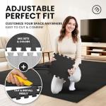 Interlocking Soft Foam Floor Mat - 18 Pieces Protective Gym Flooring Set, Exercise Mats EVA Puzzle Rubber Tiles, Ground Surface Protection Workout Underlay Matting Sports Pool Home Fitness Garage