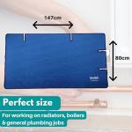 THE ULTIMATE DUST SHEET | Plumbers Dust Sheet | Plumbers Work Mat Made From Water Proof 600d Material. Perfect For Boiler Servicing, Working On Radiators & Plumbing Jobs A Must In Your Plumbing Tools.