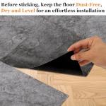 CYEER 40Pcs Vinyl Floor Tiles Self Adhesive, 30x 30cm Peel and Stick Grey Self Adhesive Floor Tiles Marble Effect, Waterproof Vinyl Flooring Stick On for Bathroom Kitchen Living Room