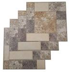 Floor Tiles self Adhesive Vinyl Flooring Kitchen Bathroom Brown Mosaic Grey