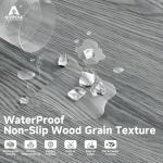 ATOPOSE Peel and Stick Vinyl Plank Flooring, Self Adhesive Vinyl Flooring 36 PCS - 36" x 6"- 5.02㎡ with Wood Effect,Washed Grey, Waterproof and Fire-Resistant for Bedroom Bathroom Living Room Office