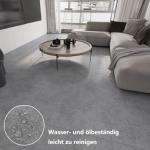 CYEER 40Pcs Vinyl Floor Tiles Self Adhesive, 30x 30cm Peel and Stick Grey Self Adhesive Floor Tiles Marble Effect, Waterproof Vinyl Flooring Stick On for Bathroom Kitchen Living Room