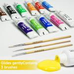 WINSONS Acrylic Paints Set - 24 Colours Fabric Paint for Canvas, Ceramic, Crafts, Fabric, Wood, Paper, Rock Painting - Non Toxic, Vibrant Pigments for Beginners, Students - Art Supplies (12ml Each)