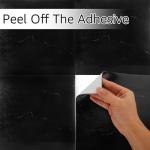 YAYODS 40 Pack Self Adhesive Floor Tile Vinyl Flooring, 30x30cm Black Marble Effect Flooring Stickers, Waterproof Peel and Stick Floor Tile for Kitchen Bathroom Living Room and Floor Planks