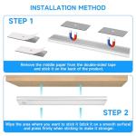 Haokiang 2Pack Under Cabinet Kitchen Lights White 39 LED Under Cupboard Kitchen Lights 24cm USB Rechargeable Light,1500mAh Magnetic Strip Light, 6500K Dimmable Motion Sensor Lights Indoor,Stairs