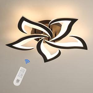 Riserva Dimmable LED Ceiling Light, 40W 4700LM Modern Acrylic Ceiling Lights with Remote Control, Creative Petals Design, Ceiling Lamp for Living Room, Bedroom, Dining Room, Φ60cm