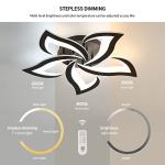 Riserva Dimmable LED Ceiling Light, 40W 4700LM Modern Acrylic Ceiling Lights with Remote Control, Creative Petals Design, Ceiling Lamp for Living Room, Bedroom, Dining Room, Φ60cm