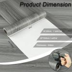 Vinyl Flooring Self Adhesive Floor Planks, Floor Tiles Self Adhesive Waterproof Peel and Stick for Kitchen Bathroom Living Room Dark Grey Wood PVC 30x300cm/Roll