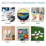 WINSONS Acrylic Paints Set - 24 Colours Fabric Paint for Canvas, Ceramic, Crafts, Fabric, Wood, Paper, Rock Painting - Non Toxic, Vibrant Pigments for Beginners, Students - Art Supplies (12ml Each)