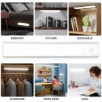 Haokiang 2Pack Under Cabinet Kitchen Lights White 39 LED Under Cupboard Kitchen Lights 24cm USB Rechargeable Light,1500mAh Magnetic Strip Light, 6500K Dimmable Motion Sensor Lights Indoor,Stairs