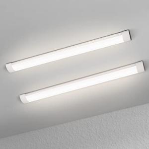 muzha 2 Packs LED Batten Lights，PC Body， 4FT 36W 4000k 3600lm,Low Profile Wall or Ceiling Surface Mounted Fitting for Home/Workshop/Office/School Restaurant (4FT)