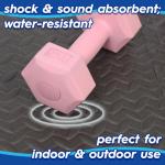 Harbour Housewares Gym Flooring Mats - 60 x 60cm - Pack of 24 Large Black Heavy Duty EVA Non-Slip Rubber Matting Floor Tiles for Exercise, Home, Garage, Pool, Treadmill, Workout Equipment