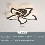 Riserva Dimmable LED Ceiling Light, 40W 4700LM Modern Acrylic Ceiling Lights with Remote Control, Creative Petals Design, Ceiling Lamp for Living Room, Bedroom, Dining Room, Φ60cm