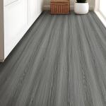 Vinyl Flooring Self Adhesive Floor Planks, Floor Tiles Self Adhesive Waterproof Peel and Stick for Kitchen Bathroom Living Room Dark Grey Wood PVC 30x300cm/Roll