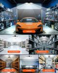 200W LED Garage Light 1 Pack - 20000LM 6500K Deformable Ceiling Lighting Fixture with 12 Adjustable Panels - E26/E27 Bay Light for Garage | Basement | Shop | Workshop | Barn | Warehouse Energy Save