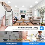 Peasur Bathroom Light, 3000K/3500K/4000K/5000K/6500K 5 Color Temperature LED Ceiling Light, 15W 1500LM, IP54 Waterproof, Round, Small, Modern, Flush Ceiling Light for Bathroom, Kitchen, Bedroom, White