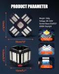 200W LED Garage Light 1 Pack - 20000LM 6500K Deformable Ceiling Lighting Fixture with 12 Adjustable Panels - E26/E27 Bay Light for Garage | Basement | Shop | Workshop | Barn | Warehouse Energy Save