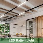 muzha 2 Packs LED Batten Lights，PC Body， 4FT 36W 4000k 3600lm,Low Profile Wall or Ceiling Surface Mounted Fitting for Home/Workshop/Office/School Restaurant (4FT)