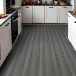 Vinyl Flooring Self Adhesive Floor Planks, Floor Tiles Self Adhesive Waterproof Peel and Stick for Kitchen Bathroom Living Room Dark Grey Wood PVC 30x300cm/Roll