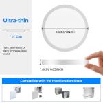 Peasur Bathroom Light, 3000K/3500K/4000K/5000K/6500K 5 Color Temperature LED Ceiling Light, 15W 1500LM, IP54 Waterproof, Round, Small, Modern, Flush Ceiling Light for Bathroom, Kitchen, Bedroom, White