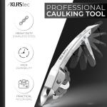 KLRStec Professional Caulking Tool [100% Stainless Steel] 4 in 1 Caulk Remover Tool Kit - Grout Remover and Finishing Tool – Professional Multitool for Perfect Silicone Joints DIY Sealer and Scraper