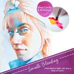 Crafts 4 ALL Watercolour Paint Set - 12 Pack of Premium Quality Watercolours for Kids, Artists, Students, and Beginners – Vibrant Paints w/ 3 Bonus Water Colour Paintbrushes