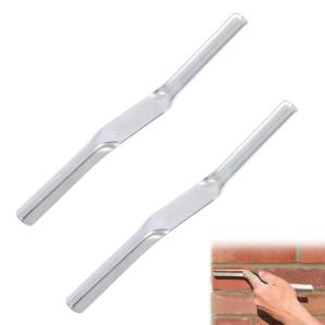 Brick Jointer Tool [Pack of 2], Dual-End Mortar Finishing Tool (1/2 inch x 5/8 inch) for Bricklaying, Durable Steel Pointing Tool for Builders & DIY Masonry Projects