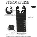 10Pcs Wood Cutting Oscillating Tool Blades Professional Universal Fit for Fein Multimaster, Milwaukee, Makita, Ryobi, Rockwell, Bosch, Black & Decker & More