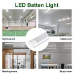 muzha 2 Packs LED Batten Lights，PC Body， 4FT 36W 4000k 3600lm,Low Profile Wall or Ceiling Surface Mounted Fitting for Home/Workshop/Office/School Restaurant (4FT)