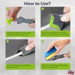 Revolex Silicone Remover Tool - Professional Sealant Removal | Easy & Efficient | Versatile & Reusable | Ideal for Bathrooms, Kitchens, Floors, Caulking and Smoothing Sealants | Grout Remover