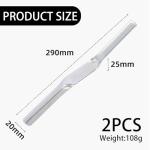 Brick Jointer Tool [Pack of 2], Dual-End Mortar Finishing Tool (1/2 inch x 5/8 inch) for Bricklaying, Durable Steel Pointing Tool for Builders & DIY Masonry Projects