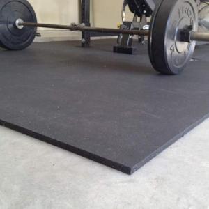 Heavy Duty Rubber Gym Mat 12mm | Large 6ft x 4ft (1.82 x 1.22m) Solid Rubber Flooring | Non-Slip Commercial Gym Flooring Mat for Home & Garage Gyms