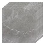 CYEER 40 PCS Vinyl Floor Tiles Self Adhesive, 30x30cm Grey Peel and Stick Grey Self Adhesive Floor Tiles Marble Effect, Waterproof Sticky Vinyl Flooring Tile Stick on for Bathroom Kitchen Living Room