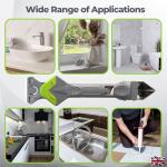 Revolex Silicone Remover Tool - Professional Sealant Removal | Easy & Efficient | Versatile & Reusable | Ideal for Bathrooms, Kitchens, Floors, Caulking and Smoothing Sealants | Grout Remover