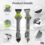 Revolex Silicone Remover Tool - Professional Sealant Removal | Easy & Efficient | Versatile & Reusable | Ideal for Bathrooms, Kitchens, Floors, Caulking and Smoothing Sealants | Grout Remover