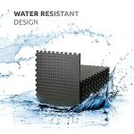 Exercise Foam Mat - Anti fatigue Protective Interlocking Puzzle EVA Floor Tiles with Edges - Gym Flooring Mats - Non slip Rubber Cushion for Underlay (Black, 16 Tiles (64 Square Feet))