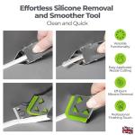 Revolex Silicone Remover Tool - Professional Sealant Removal | Easy & Efficient | Versatile & Reusable | Ideal for Bathrooms, Kitchens, Floors, Caulking and Smoothing Sealants | Grout Remover