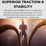 Heavy Duty Rubber Gym Mat 12mm | Large 6ft x 4ft (1.82 x 1.22m) Solid Rubber Flooring | Non-Slip Commercial Gym Flooring Mat for Home & Garage Gyms