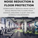 Heavy Duty Rubber Gym Mat 12mm | Large 6ft x 4ft (1.82 x 1.22m) Solid Rubber Flooring | Non-Slip Commercial Gym Flooring Mat for Home & Garage Gyms