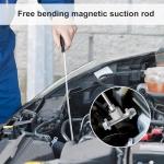 3 PCS Magnetic Pickup Tool, Handheld Magnetic Retrieval Tool with Non-Slip Handle Flexible Magnet Pick up Tools Durable Telescopic Magnetic Collector with Pocket Clip (1.5LB 3LB 5LB)