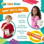 Paint Pop - Paint Sticks For Kids - 20 Pack Assorted Colours & Fun Storage Tub - Twist & Paint, Mess-Free, Fast Drying Action, Easy Clean Up, Vibrant Colours, Multi-Surface