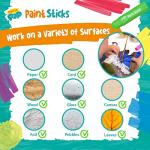 Paint Pop - Paint Sticks For Kids - 20 Pack Assorted Colours & Fun Storage Tub - Twist & Paint, Mess-Free, Fast Drying Action, Easy Clean Up, Vibrant Colours, Multi-Surface