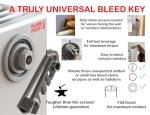 Plumb Chum universal bleed key, meter box key, The original Keyring Plumbing Multi Tool for professional and DIY, magnetic hex holders, radiator balancing tool, bottle opener, coin tool, 10mm spanner.